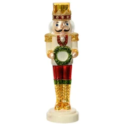 Glass Nutcracker With Gold Hat Figurine< Sale