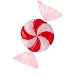 Glass Peppermint Candy Ornament< Fashion