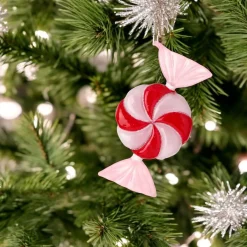 Glass Peppermint Candy Ornament< Fashion