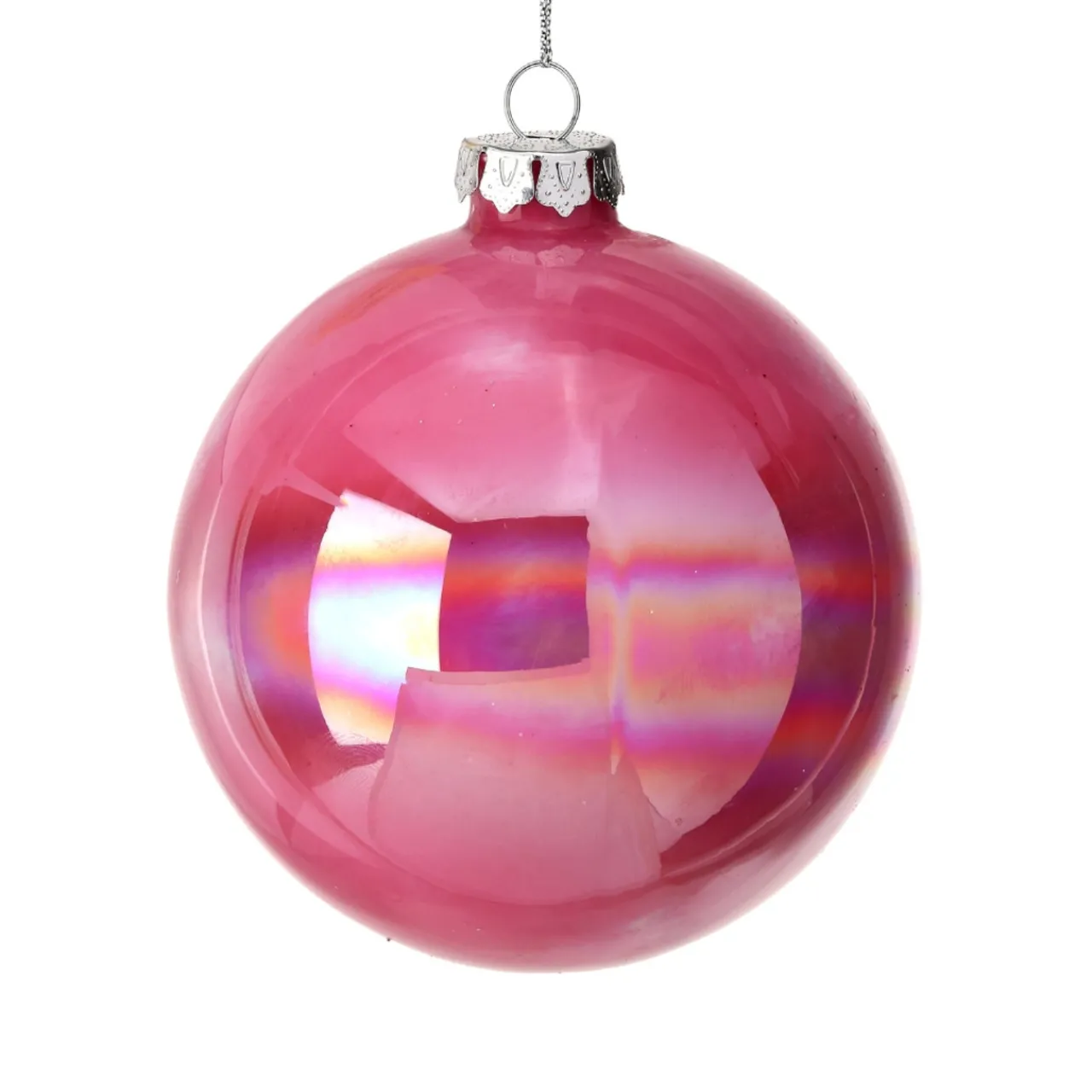 Glass Pink Candy Ball Ornament< Sale