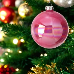 Glass Pink Candy Ball Ornament< Sale