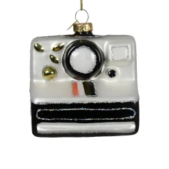 Glass Polaroid Camera Ornament< Hot