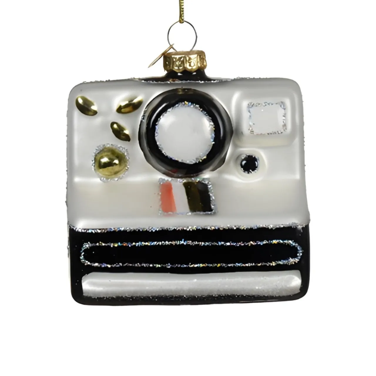 Glass Polaroid Camera Ornament< Hot