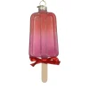 Glass Popsicle Ornament with Red Ribbon< Outlet