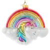 Glass Rainbow Unicorn Ornament<Kurt Adler Online
