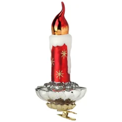 Glass Retro Candle Ornament with Clip< Best