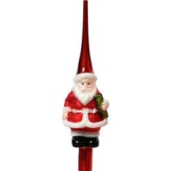 Glass Santa With Gift Finial Tree Topper< Sale