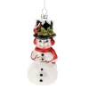 Glass Snowman Ornament< New