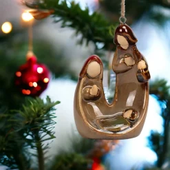 Glazed Nativity Ornament< Outlet