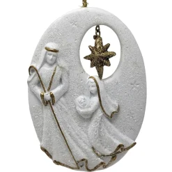 Glittered Holy Family Ornament | The Christmas Loft< Outlet