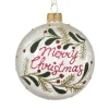 Glittered Merry Christmas Glass Ornament< Discount