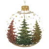 Glittered Trees Glass Ornament< Best
