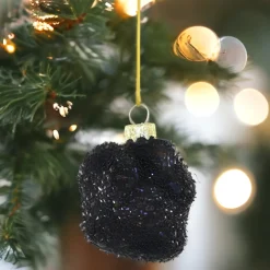 Glittery Black Truffle Christmas Ornament<Cody Foster & Co. Sale