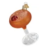 Glittery Glass Manhattan Cocktail Christmas Ornament<Old World Glass Hot