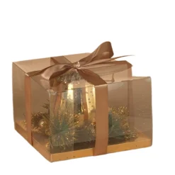 Gold Candleholder w/Pine< Best