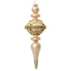 Gold Elegant Glass Finial Set of 2 Ornaments< Sale