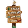 Gone Camping Glass Blown Ornament<Old World Glass Hot
