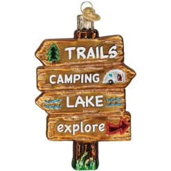 Gone Camping Glass Blown Ornament<Old World Glass Hot