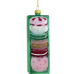 Green Box of Christmas Macarons Ornament<Cody Foster & Co. Clearance