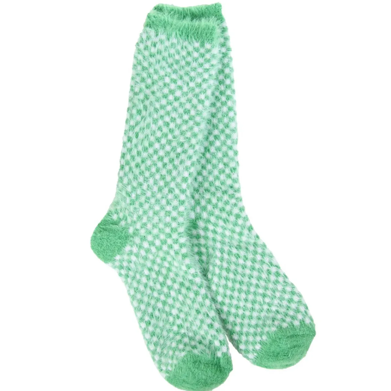Green Check Feather Crew Socks< Best