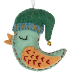 Green Cottage Bird Ornament< Discount
