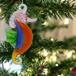 Green Fin Seahorse Ornament< Clearance