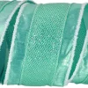 Green Glitter Mesh Metallic Christmas Wired Ribbon 4" x 10 Yards< Sale
