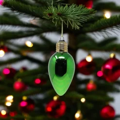 Green Light Bulb Ornament< Outlet