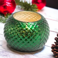 Green Mercury Glass Votive Candle - Enchanted Glow< Online