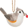 Grey Bird With Berry Ornament< Discount