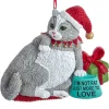 Grey Fat Cat Ornament<Kurt Adler Fashion