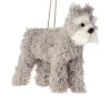Grey Faux Fur Dog Ornament< Best