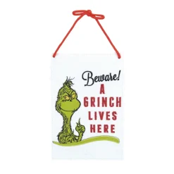 Grinch Lives Here Door Hanger< Best