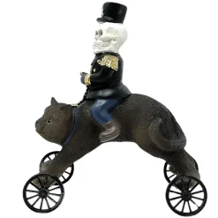 Halloween Cat on Wheels with Skeleton Rider< Online