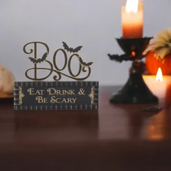 Halloween Cutout Boo Sign on Message Brick< Sale