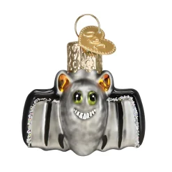 Halloween Mini Bat Ornament<Old World Glass Clearance