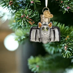 Halloween Mini Bat Ornament<Old World Glass Clearance