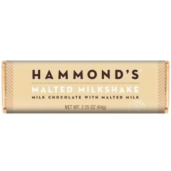 Hammond's Candies Malted Milkshake Milk Chocolate Candy Bar< New