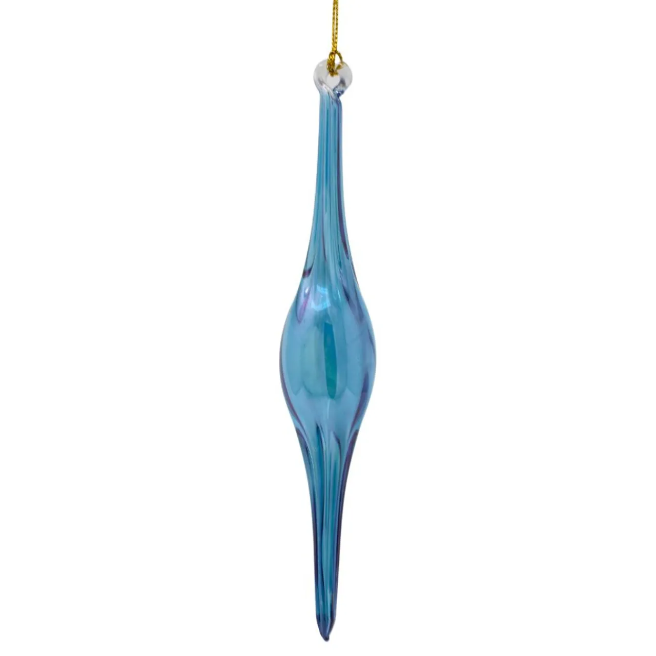 Hand Blown Glass Blue Icicle Ornament<Egyptian Museum Clearance