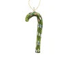 Handmade Glass Green Candy Cane Ornament< Hot