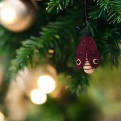 Handmade Wool Brown Felt Moth Ornament< Online
