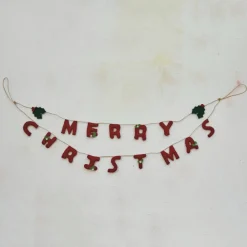 Handmade Wool Felt Merry Christmas Garland< Online