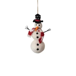 Handmade Wool Felt Snowman Ornament< Online