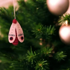 Handmade Wool Pink Felt Moth Ornament< Best