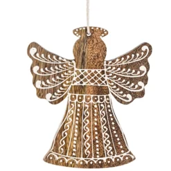 Hand-Painted Wooden Angel Ornament< Outlet