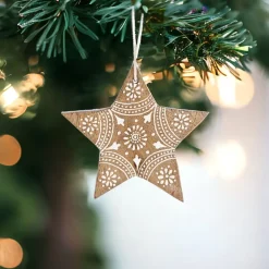 Hand-Painted Wooden Star Ornament< Online