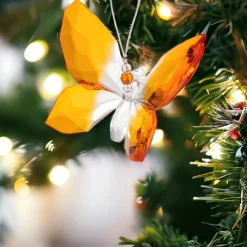 Hanging Orange Butterfly Ornament< Fashion