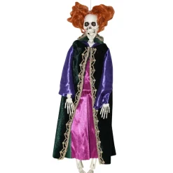 Hanging Red Haired Skeleton Witch Enchanting Ornament< Sale