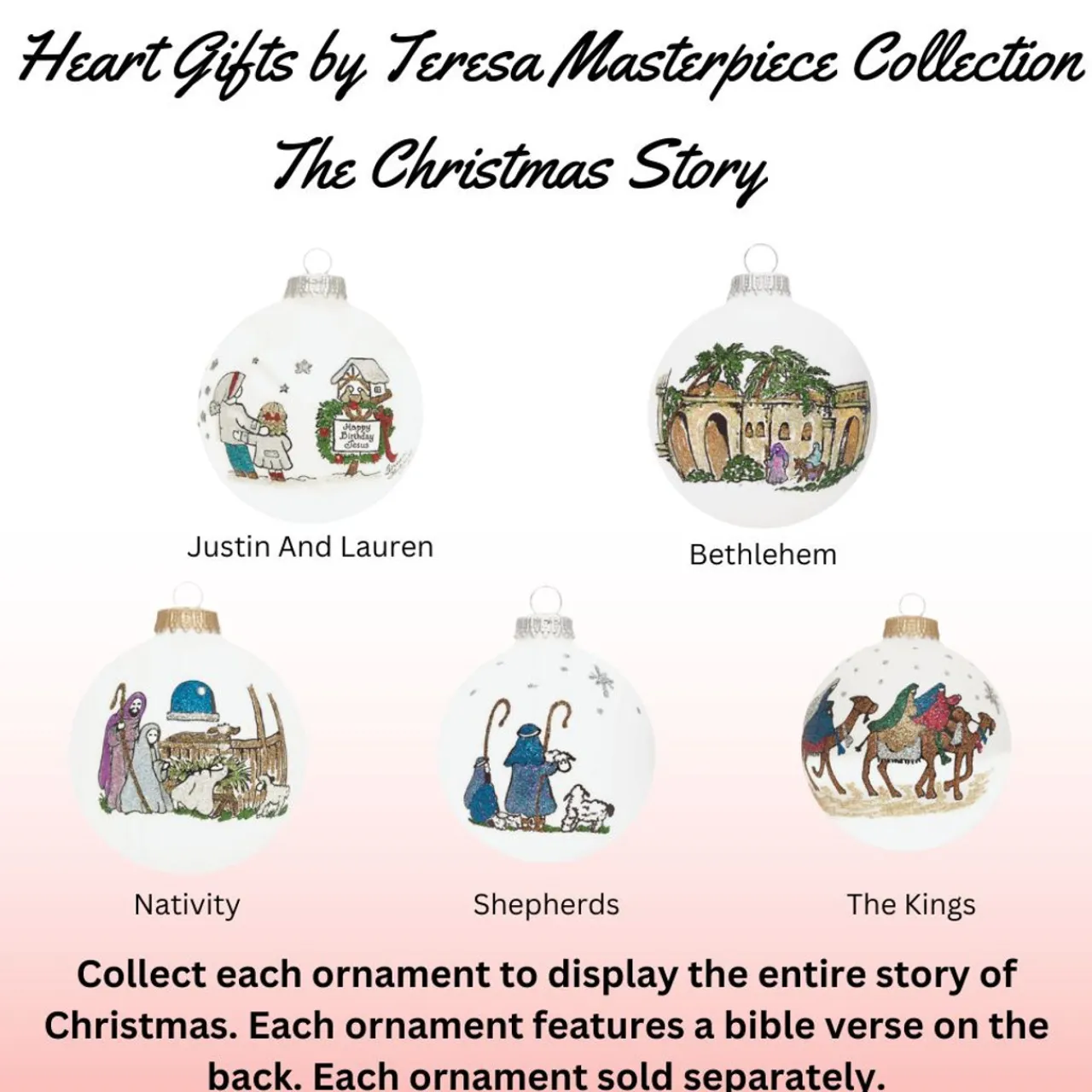 Heart Gifts by Teresa - Justin and Lauren Ornament<Hearts Gifts By Teresa Best