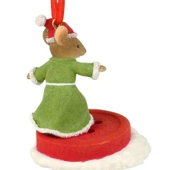 Heart Of Christmas - Tails With Heart - Button Boarder Mouse Ornament | The Chri< Discount